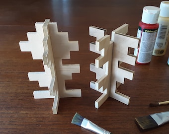 Flores de madera para hacer en Minecraft, 4,25"