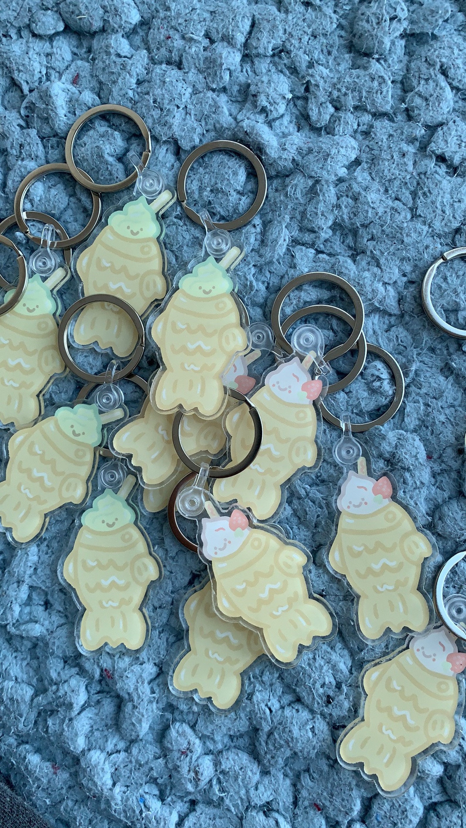 Matcha Taiyaki Ice Cream Acrylic Keychains Cute Japanese - Etsy