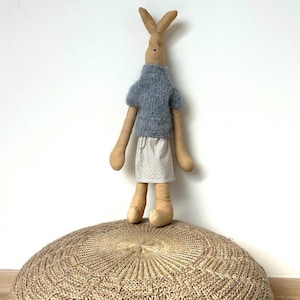 Unique Handmade Bunny Doll |  Heirloom doll | Handmade rabbit | Handcrafted Natural Toy for Kids | Gift toy for baby | Cute Rabbit toy