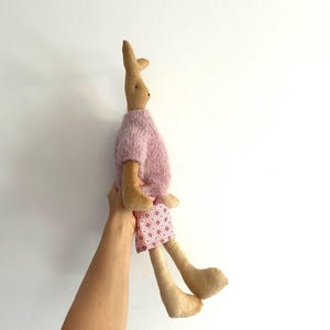 Uniek handgemaakt | Konijnenpop | Erfstukpop | Handgemaakt konijn | Cadeauspeelgoed voor baby | Speelgoed voor kinderen |  Scandinavisch speelgoed | Leuk handgemaakt konijn