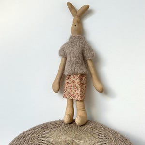 Unique Handmade Bunny Doll | Heirloom doll |  Handmade rabbit | Gift toy for baby | Cute rabbit toy | Handcrafted Natural Toy for Kids