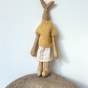 Unique Handmade Bunny Doll |  Heirloom doll |  Handmade rabbit | Handcrafted Toy for Kids | Gift toy for baby| Cute handmade rabbit