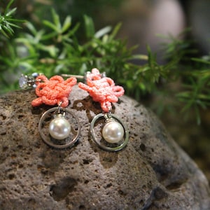 Traditional Korean Knot Earrings / K HANBOK Jewelry / Hypoallergenic Titanium Posts / Flower Earrings /KPop Demon