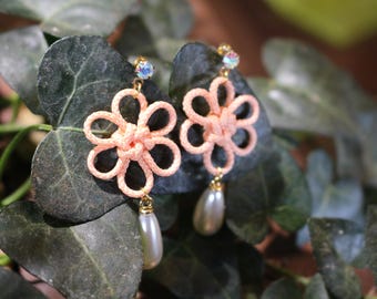 Korean Knot Plum Blossom Earrings: Hypoallergenic Titanium Posts