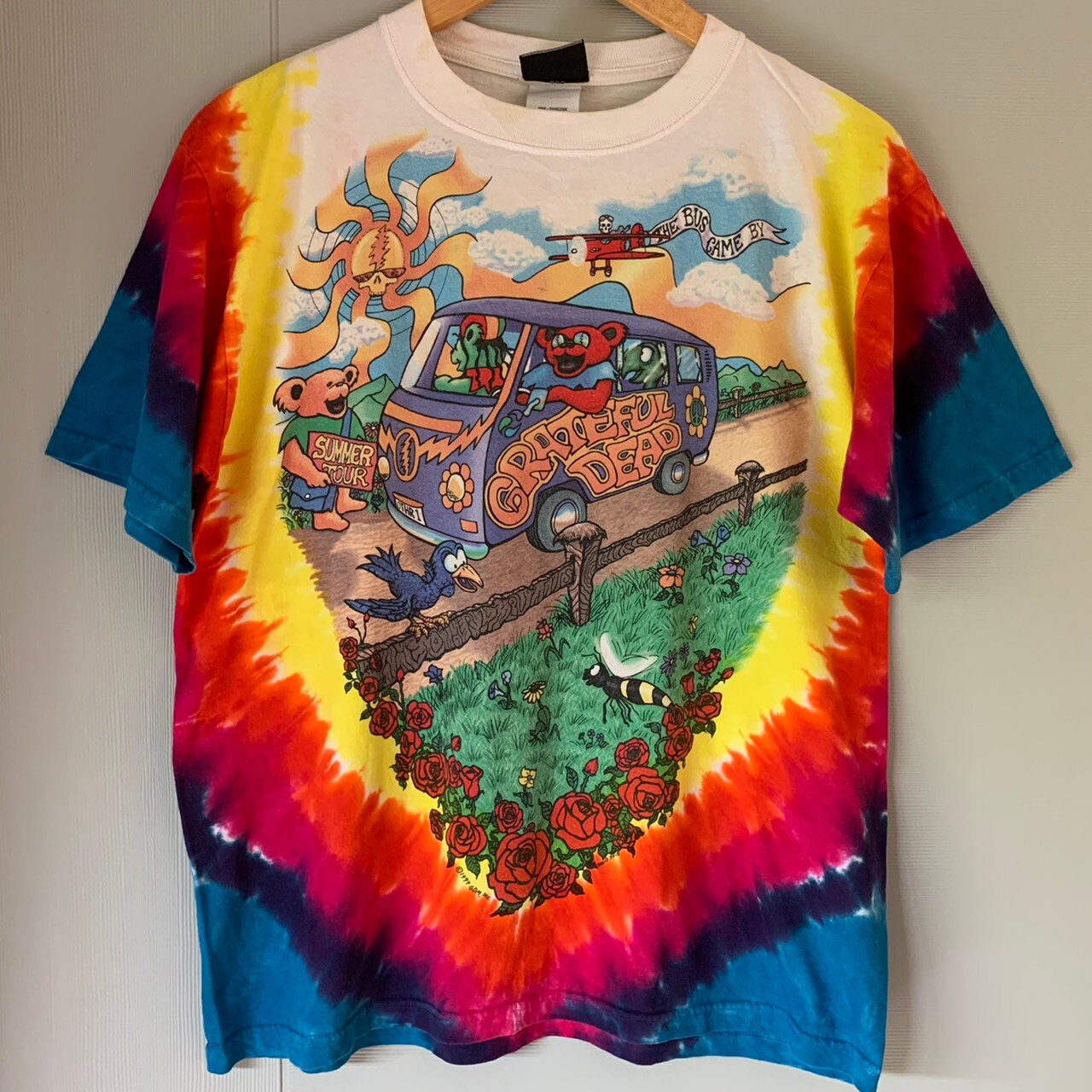 Grateful Dead Europe Tour 1990 XL Vintage T Shirt Band T-shirt jaren 90 Single Stitch Made In USA Dubbelzijdig GRATIS verzending Kleding Herenkleding Overhemden & T-shirts T-shirts T-shirts met print 