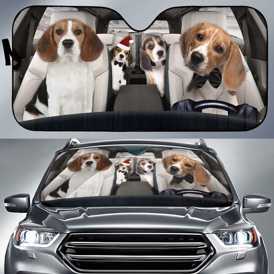 Beagle Dog Real Style Sun Shade 02 Windshield Sunshade Car Etsy