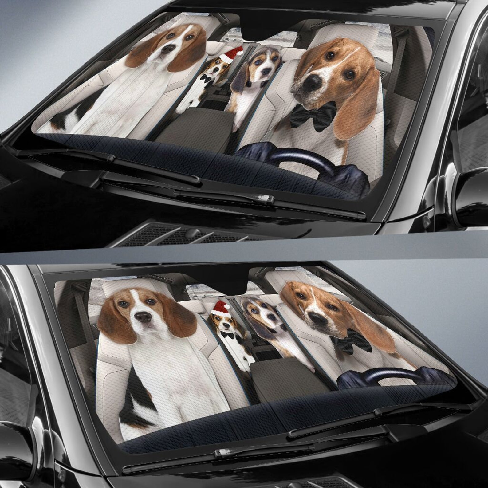 Beagle Dog Real Style Sun Shade 02 Windshield Sunshade Car Etsy