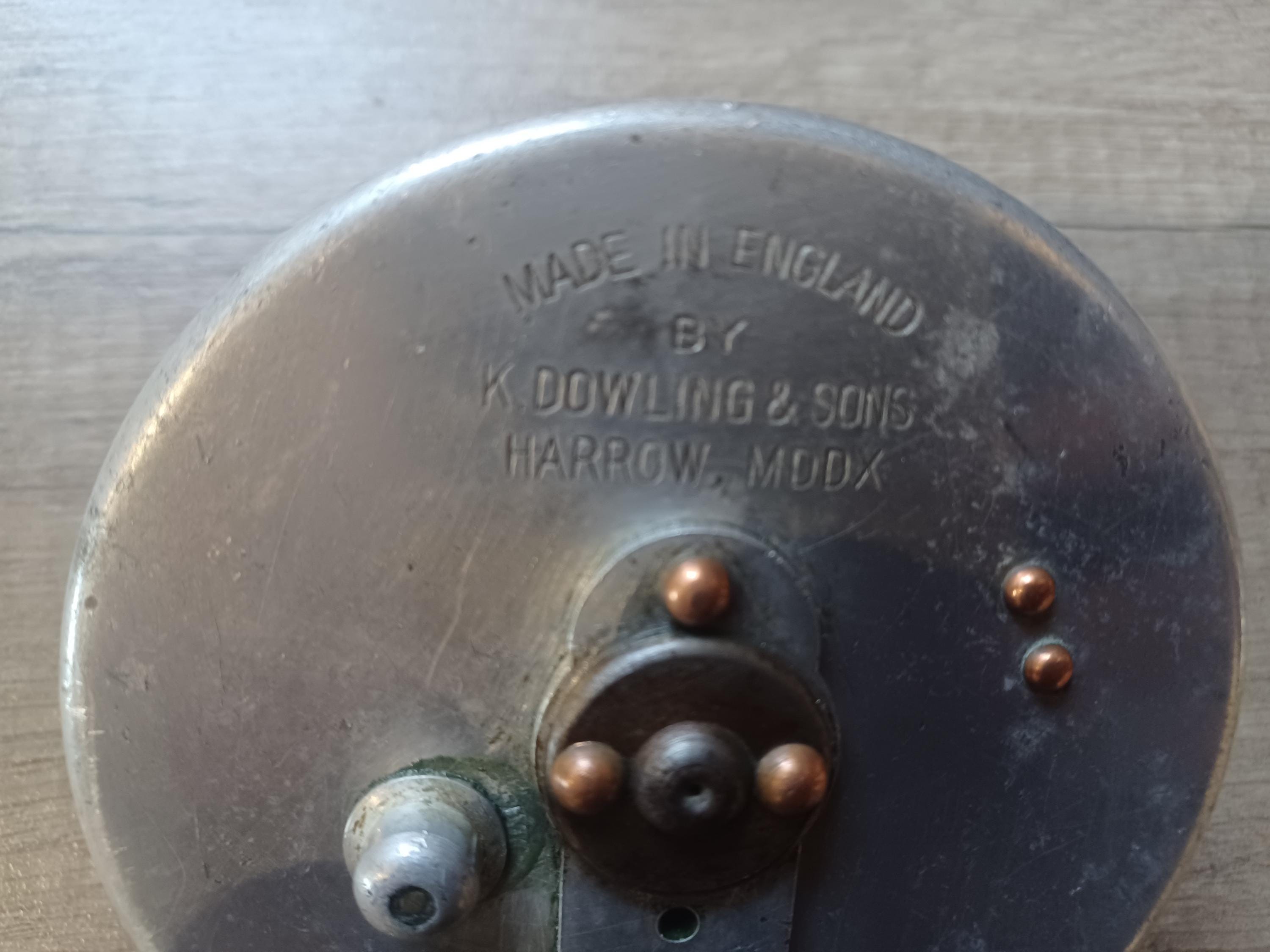 A K. Dowling & Sons 3 7/8 centre pin fishing reel