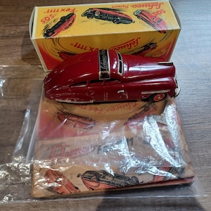 Vintage Schuco Fex 1111 Tinplate Car - Post War Germany - With Original Box
