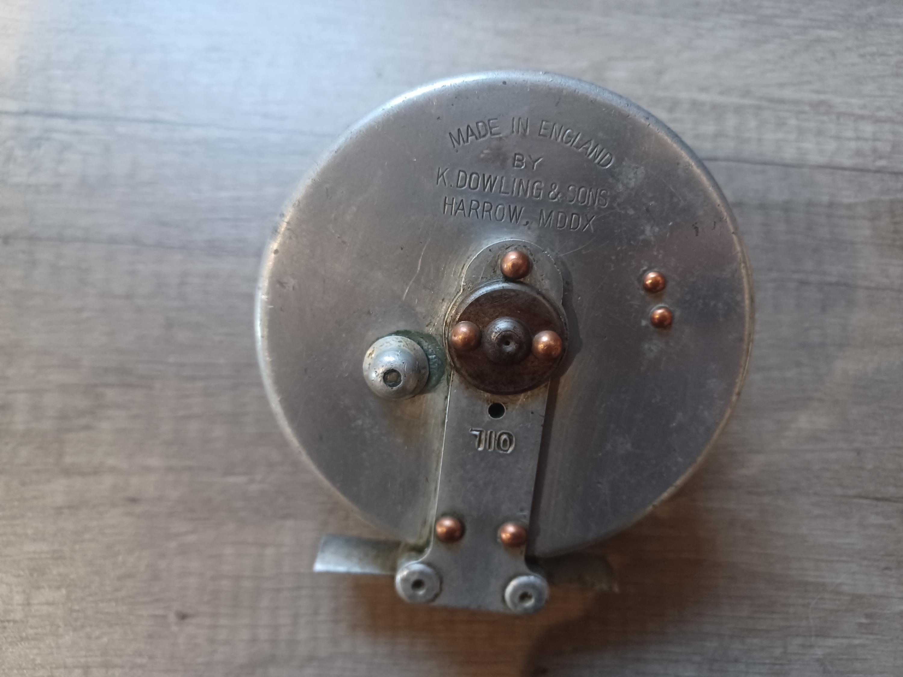 Moulinet de pêche antique K. Dowling & Sons, intact
