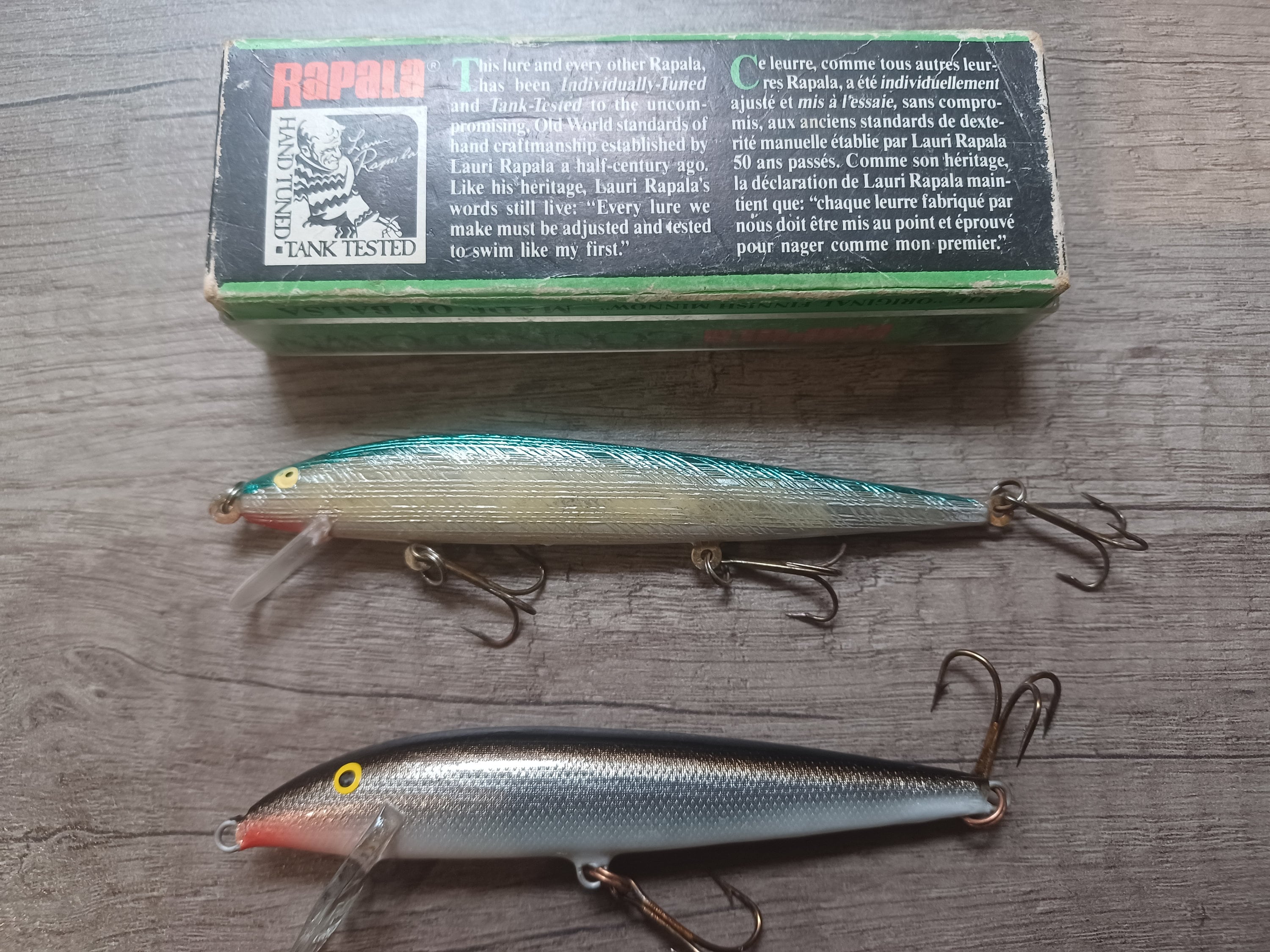 Leurre De Pêche Vintage Rapala Irlande Crankbait Or Ventre Menton 4
