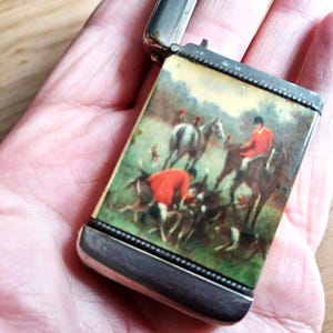 Vesta Case (Match Safe) Antique  Steel and Celluloid  Circa 1900 - 1920