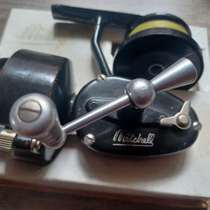 Vintage Mitchell Spinning Reel: Third Version (1946-53) With Box & Spare Spool