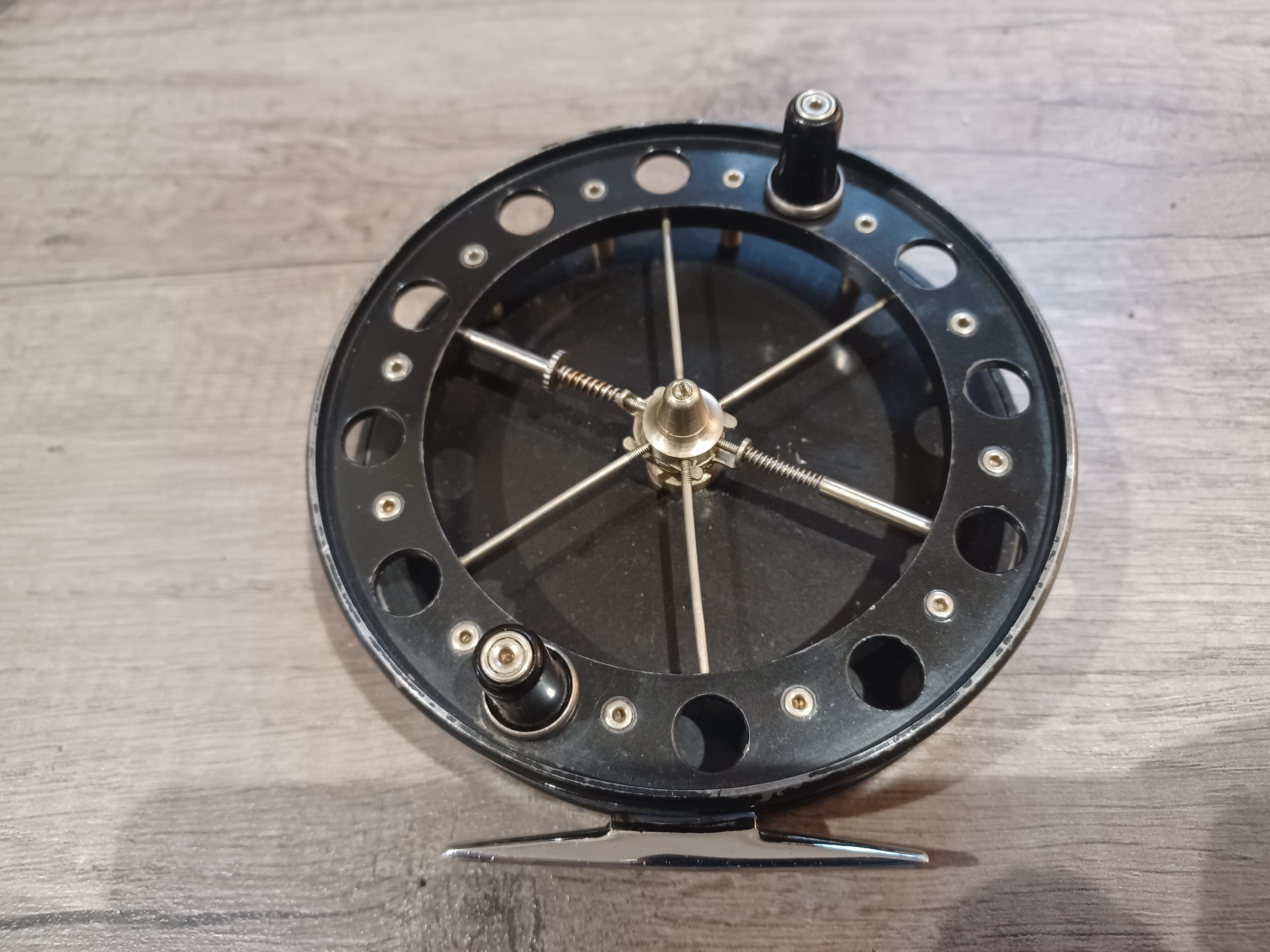 A Good Vintage Allcocks Match Aerial Centrepin Fishing Reel Circa