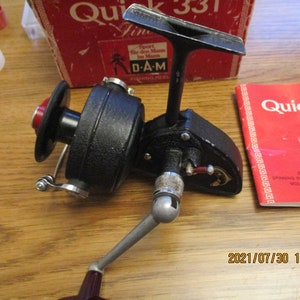 antique deluxe 331 fishing reel A Very Good D.A.M Quick 331 Vintage Spinning Fishing Reel