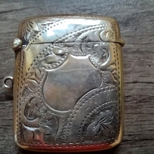 An Antique Sterling Silver Vesta Case Hallmarked Birmingham 1909