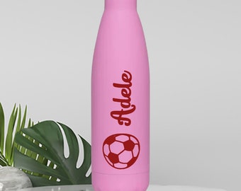 Personalized Name Soccer Water Bottle - Mothers Day Gifts, Teachers, Birthdays, Special Occasion Gifts, Sports Bottle