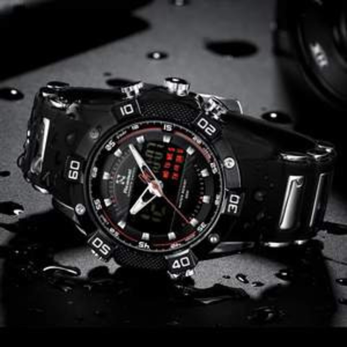 Men's Digital Quartz Chronograph Digital Watch Etsy