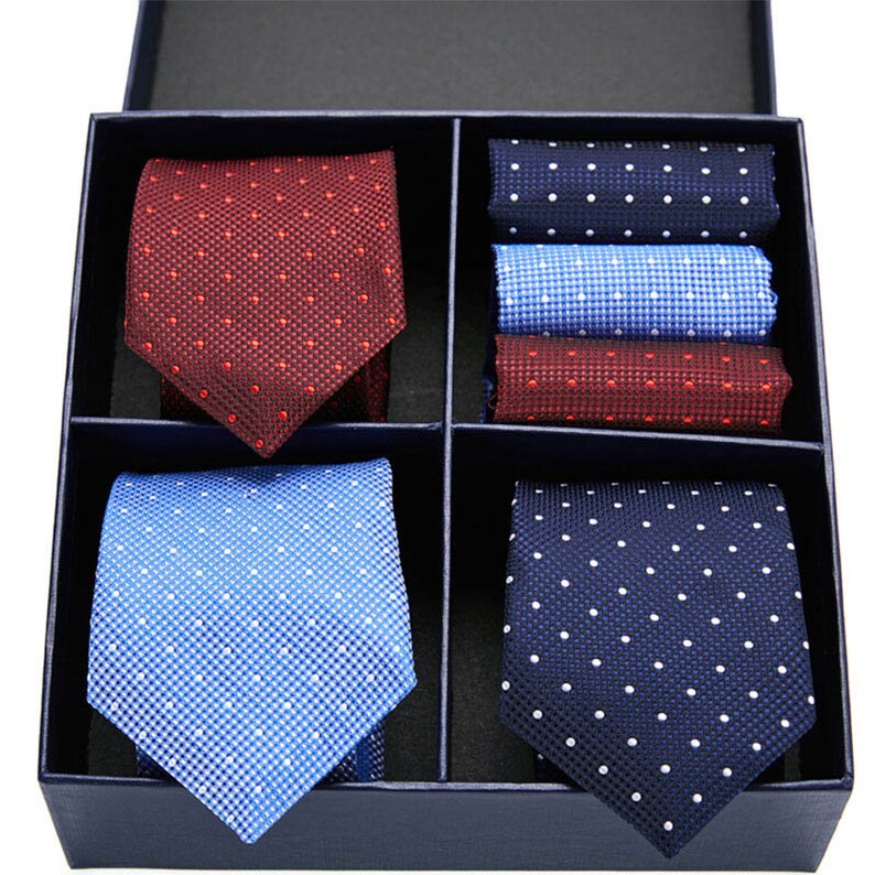 Tie Gift Set 6 Pieces Tie Pocket Square Tie Gift Box for HIM for Men Etsy