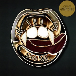 Bite Me Vampire Teeth Enamel Pin