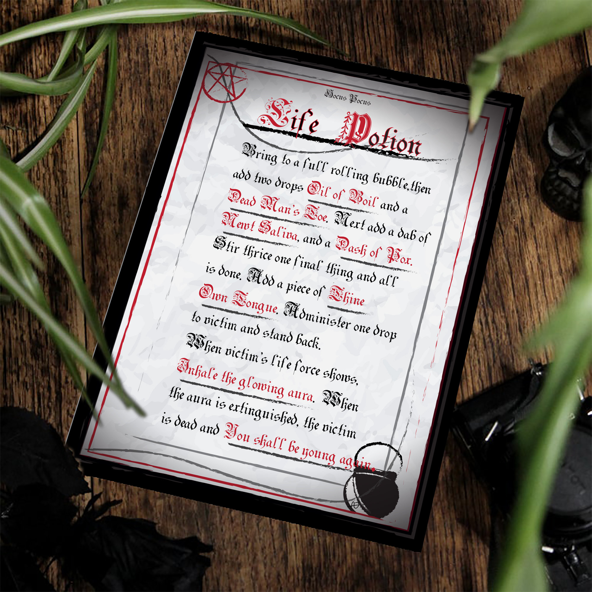 Hocus Pocus life potion recipe: A4 print | Etsy