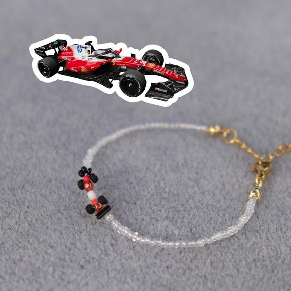 2026 Ferrari F1-Inspired F1 Race Car Bracelet | Charles Leclerc | Lewis Hamilton