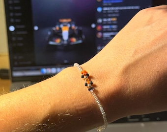 Beaded US GP 2025 McLaren F1 Bracelet | Chrome