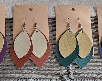 Faux Leather Earrings