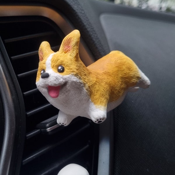 corgis Auto Diffusor Lufterfrischer AC Vent Clip Autozubehör, Duftöl Auto Decor, Gips Lufterfrischer, Naturöl Lufterfrischer