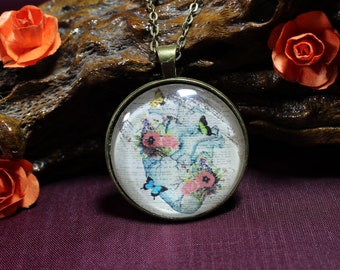 Glass Cabochon Pendant with Picture