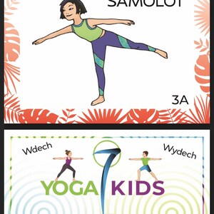 Polnische Yoga Bildkarten, Yoga Lernkarten, karty jogi, Fiszki jogi do nauki