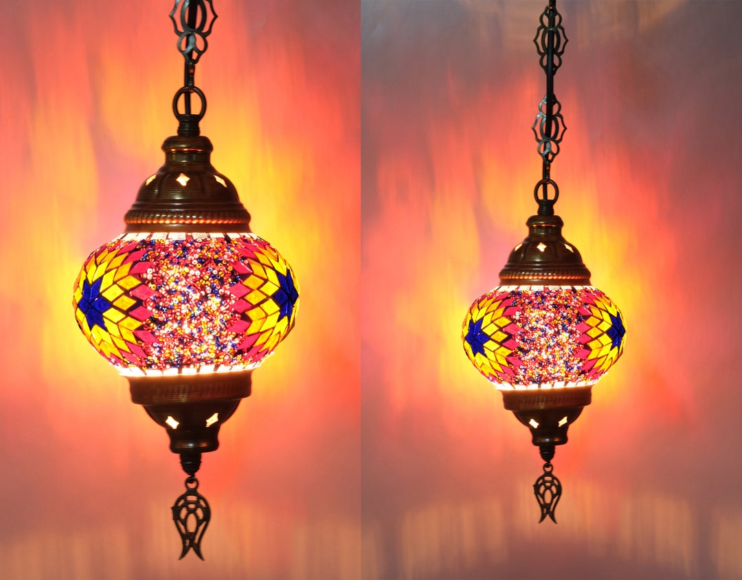 Unique Mosaic Lamp, Turkish Lamp, Handmade Hanging Lamp, Pendant