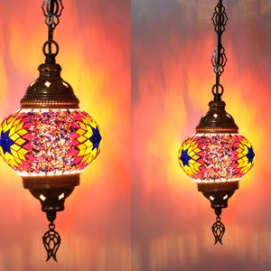 Unique Mosaic Lamp, Turkish Lamp, Handmade Hanging Lamp, Pendant Moroccan Lighting, Ceiling Lamp Asylove 2021, Unique Mosaic Lamp