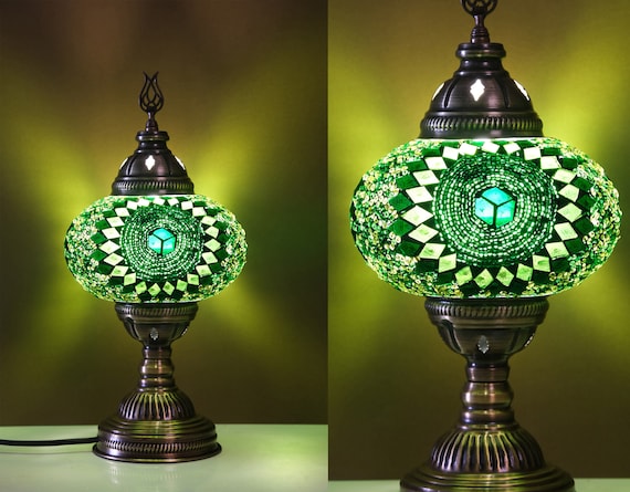 Turkish Mosaic Table Lamp Green Mosaic New Season Lamp Design