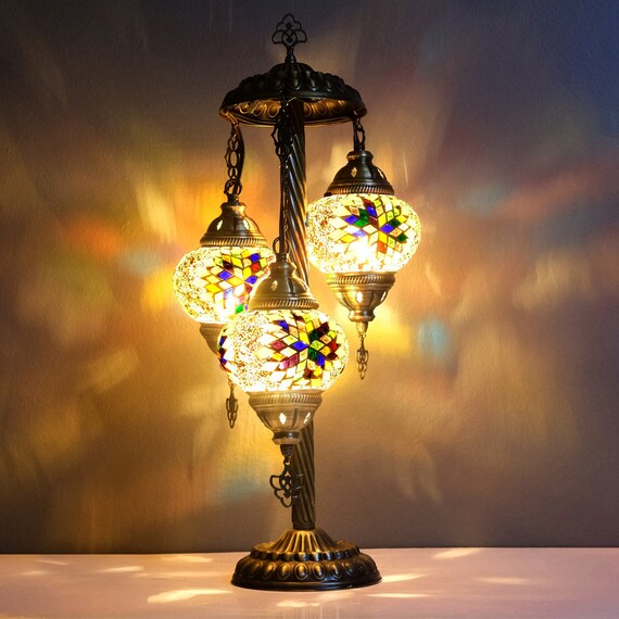 Handmade mosaic on sale globe lamp