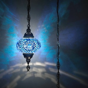 Handcraft Hanging Lamp, Unique Mosaic Lamp, Turkish Lamp, Pendant Moroccan Lighting, Ceiling Lamp Asylove 2021, Unique Mosaic Lamp