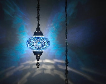 Handmade Hanging Lamp, Unique Mosaic Lamp, Turkish Lamp, Pendant Moroccan Lighting, Ceiling Lamp Asylove 2021, Unique Mosaic Lamp