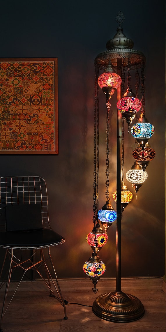 Mosaic globe lamp deals