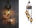 3 Globe Customizable Turkish Chandeliers, Mosaic Pendant Lamp, Turkish Ceiling Lamp, Hanging Light,  Asylove New Design 