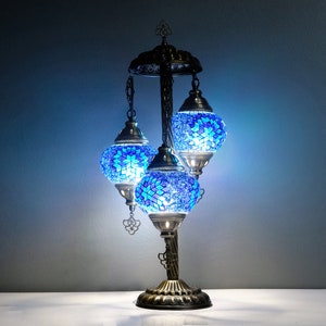 Blue cheap mosaic lamp
