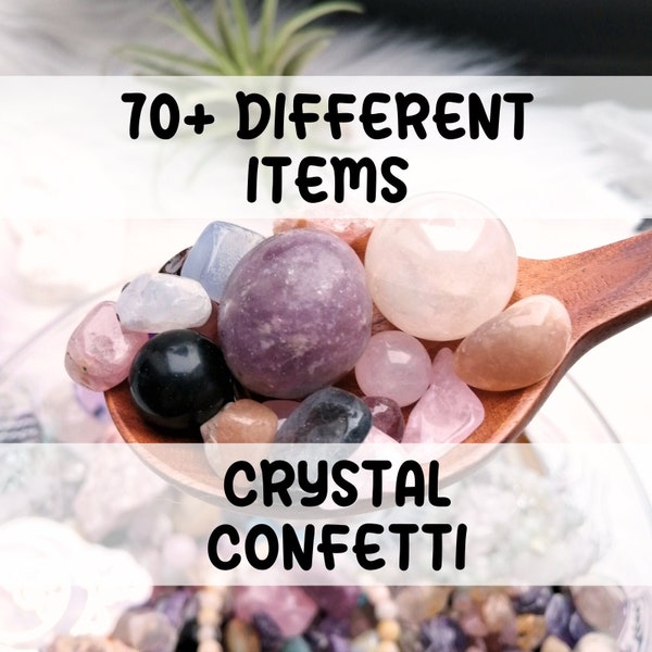 70+ verschillende items Kristallen confettischep | Wat krijg je? | Edelsteenmix | Cadeaus onder de 20 | Rotsen en stenen | Mysterie tas | Gelukkige dip