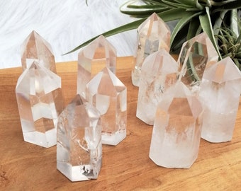 Clear Quartz Crystal Towers, Rock Mountain Crystal, Points, Gemstones, Home Decor, Energy Reiki Meditation Self Care Gift Anxiety Protection