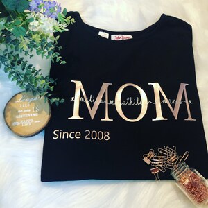 Mom Tshirt | Mom Shirt Kids Names | Personalized Mom TShirt | Mama Statement Shirt | MOM Shirt