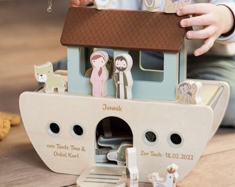 For the baptism of Noah's Ark | Baptism | birthday | name | Personalised, Gift, Birthday Present, Play Set, Animals - Little Dutch