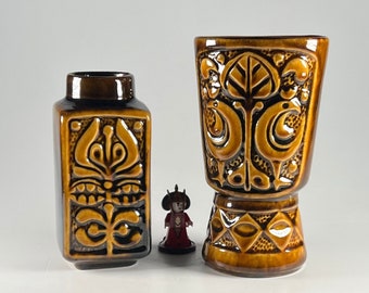 Bay West Germany vases 96 17 and 96 14, true vintage 70s