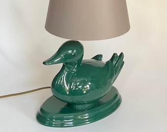 Lámpara de mesa vintage de cerámica Goebel Pan, auténtico diseño vintage alemán, estilo moderno de mediados de siglo de los años 70.