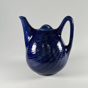 Hertha Bengtson Rörstrand Teapot Blue Fire True Vintage