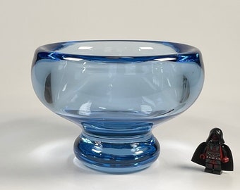 XL Per Lütken Holmegaard Art Glass Bowl Akva True Danish Vintage Design 70s