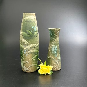 Set Fat Lava Vases Scheurich 505 Amano 629 Green