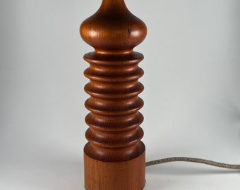 Teak Table Lamp Mid Century Modern True Vintage